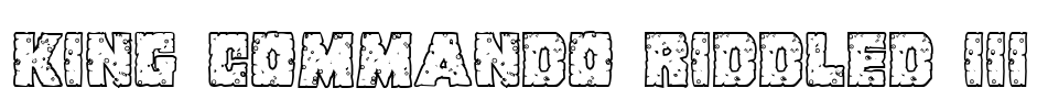 King Commando Riddled III Font Image