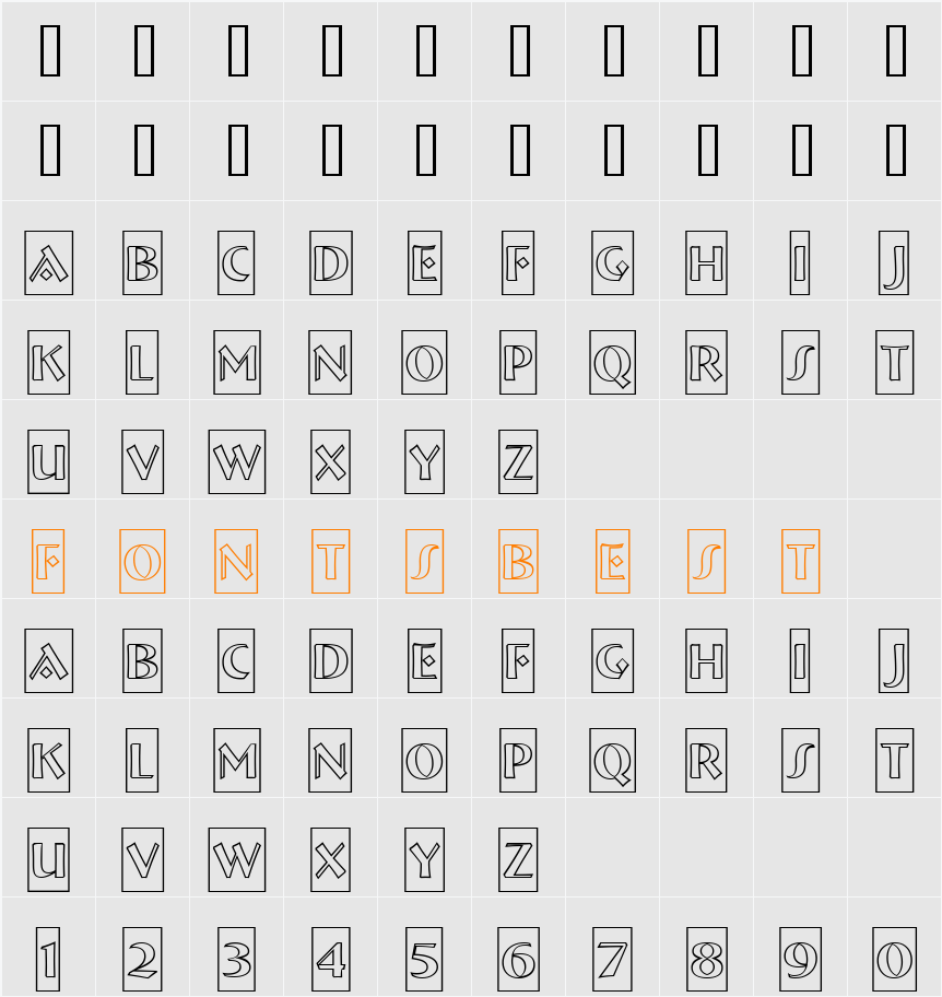 a_BremenCmOtl Character Map