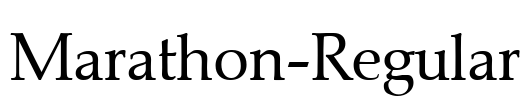 Marathon-Regular Font Image