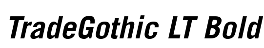 TradeGothic LT Bold