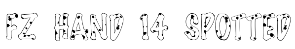FZ HAND 14 SPOTTED Font Image