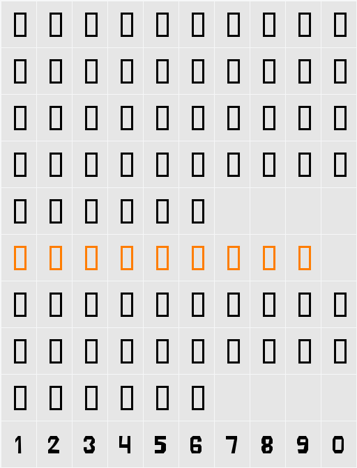 Boker Character Map
