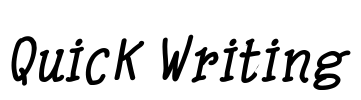 Quick Writing Font Image