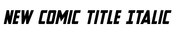 New Comic Title Italic