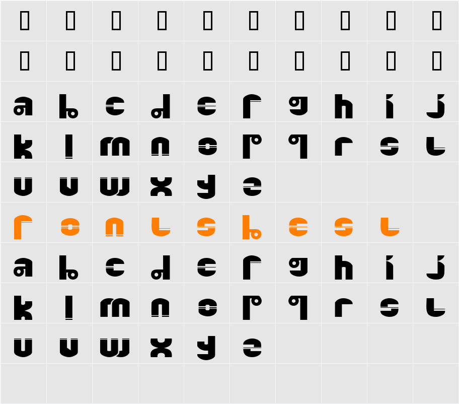 JI-Sacque Character Map