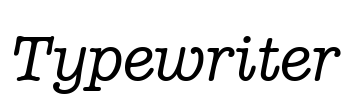 Typewriter Font Image