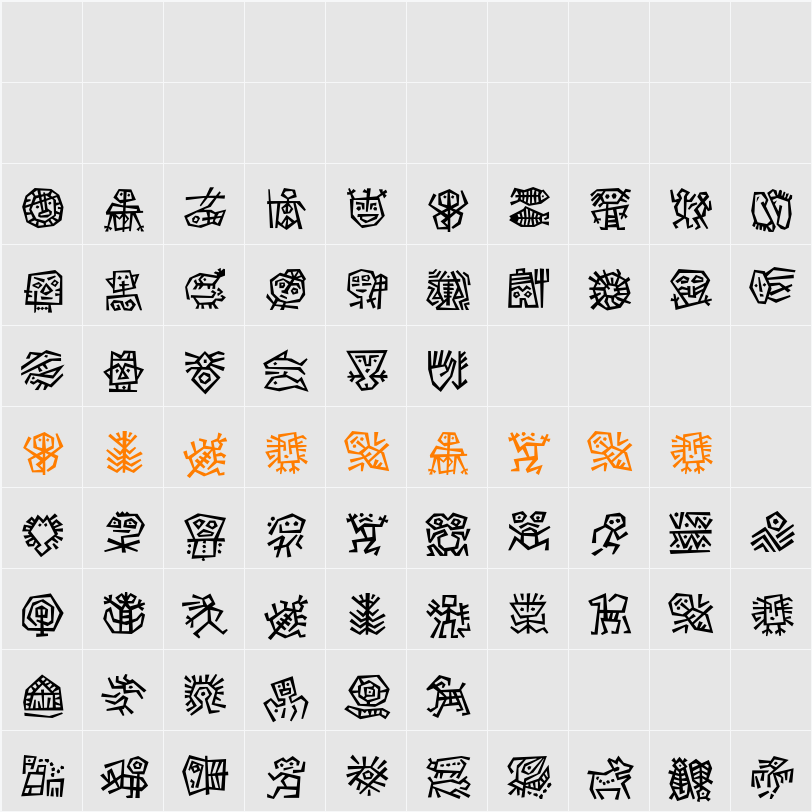 DfAncestorITC Character Map
