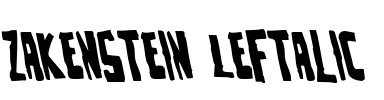 Zakenstein Leftalic Font Image
