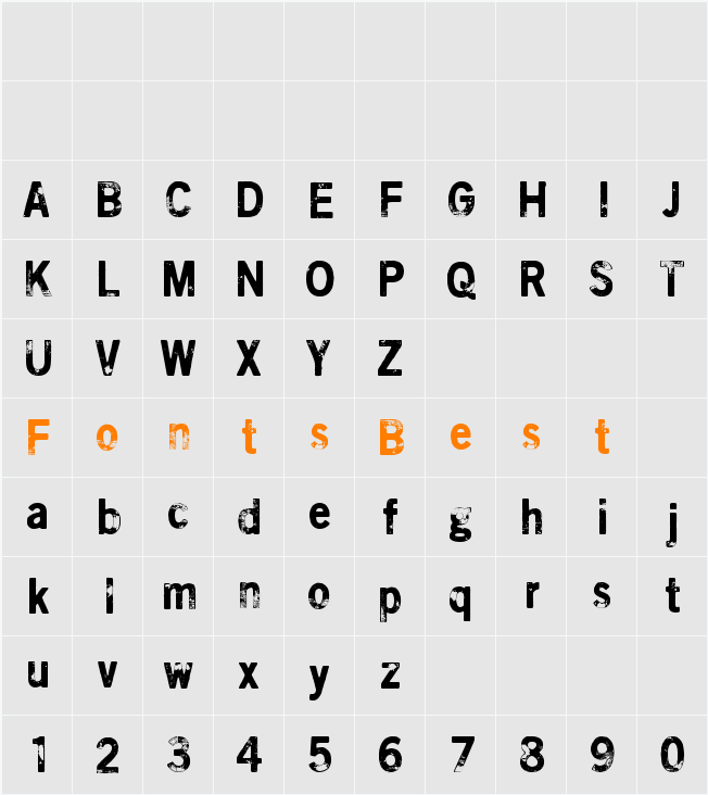 Scratch X Character Map