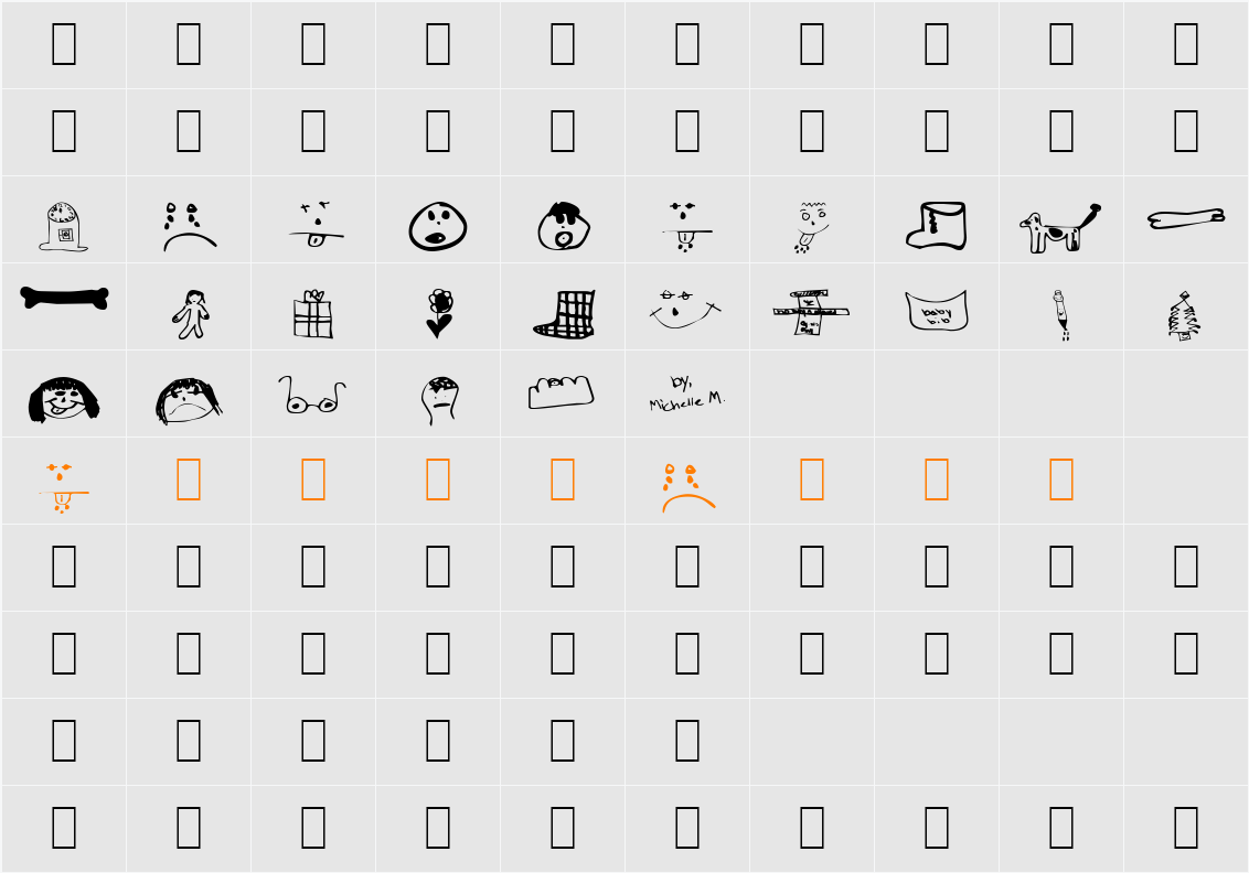 LittleSisterDingbats Character Map