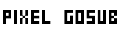 Pixel Gosub Font Image