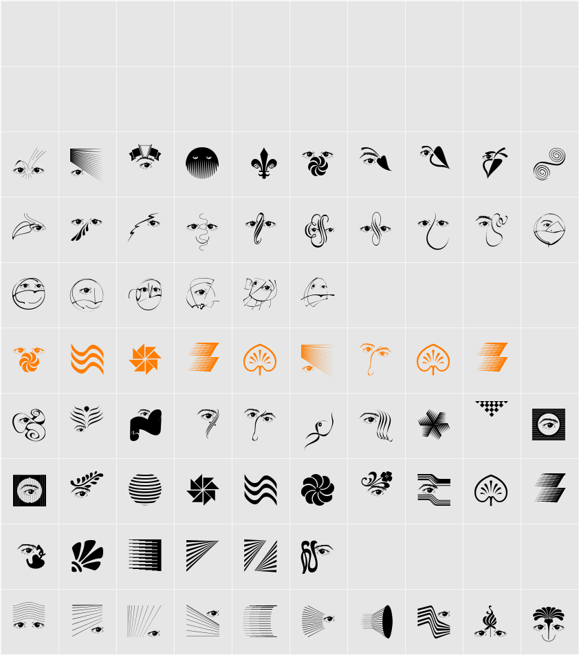 CloseUp Character Map