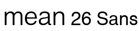 MEAN 26 Sans