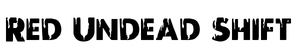 Red Undead Shift Font Image
