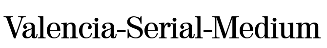 Valencia-Serial-Medium Font Image