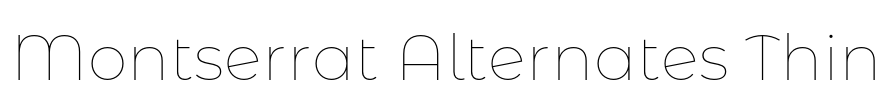 Montserrat Alternates Thin Font Image