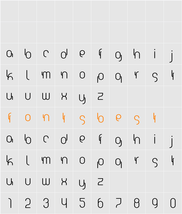 Scripio B Character Map