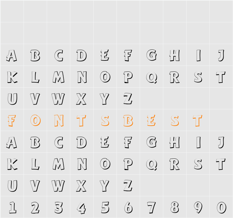 a_Writ3Dxtr Character Map