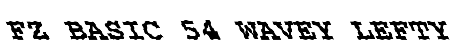 FZ BASIC 54 WAVEY LEFTY Font Image