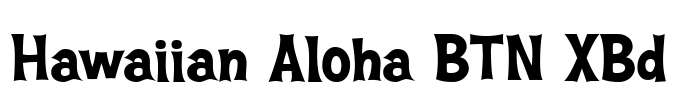 Hawaiian Aloha BTN XBd Font Image