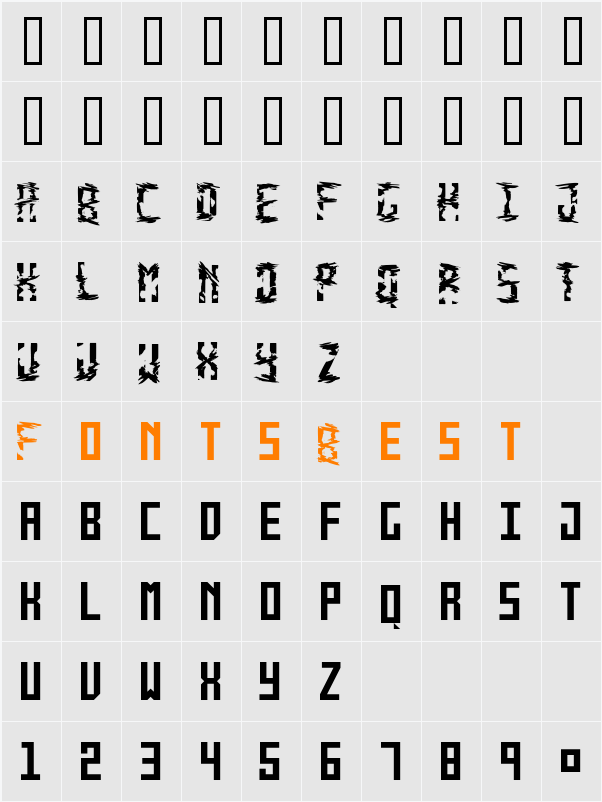 Monolyth Mono Character Map