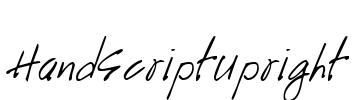 HandScriptUpright Font Image