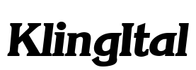 KlingItal Font Image
