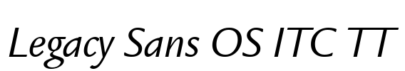 Legacy Sans OS ITC TT Font Image