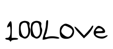 100Love Font Image