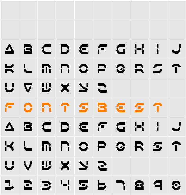 Oberon Deux Condensed Character Map
