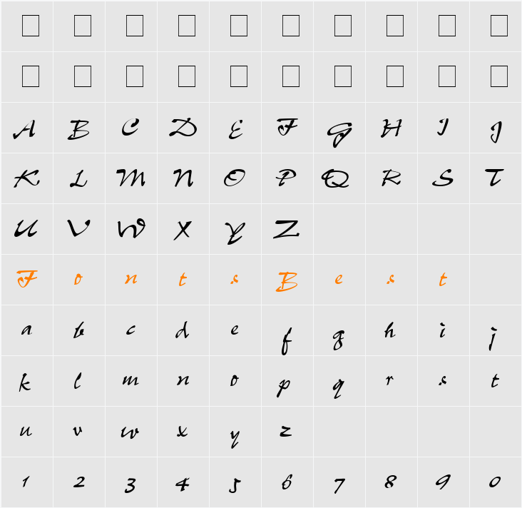 Pepper Character Map