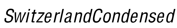 SwitzerlandCondensed Font Image