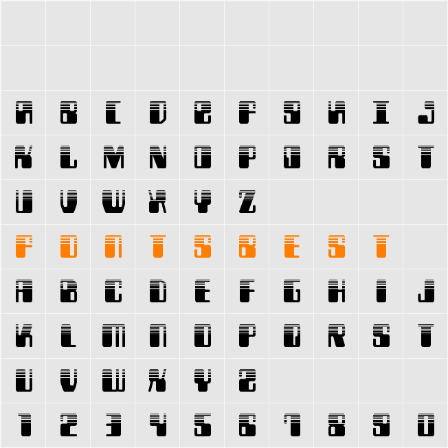 Zyborgs Halftone Character Map