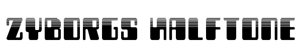 Zyborgs Halftone Font Image