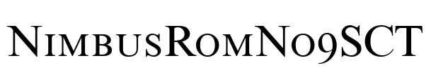 NimbusRomNo9SCT Font Image