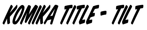 Komika Title - Tilt Font Image