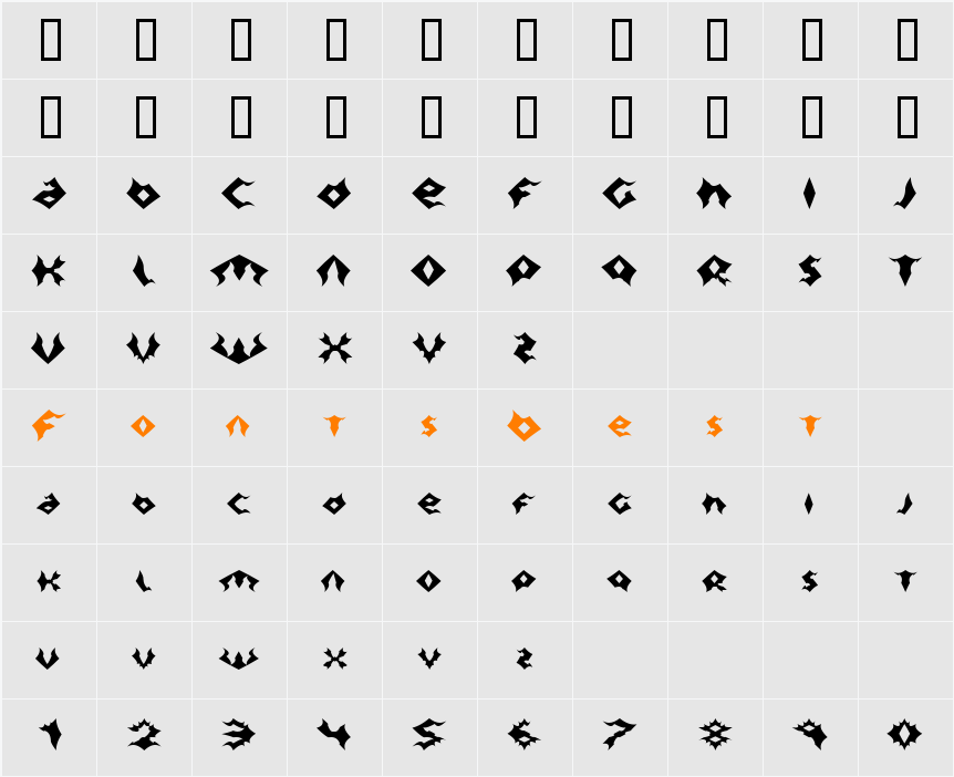 itsalive Character Map