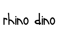 rhino dino Font Image