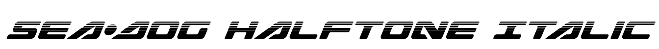 Sea-Dog Halftone Italic Font Image