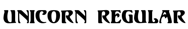 Unicorn Regular Font Image