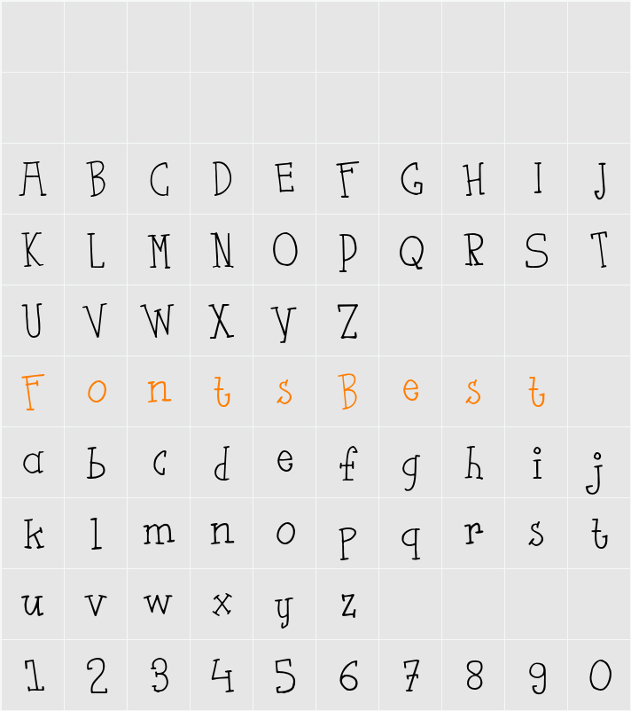 flutSaus Character Map