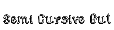 Semi Cursive Gut
