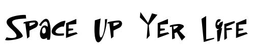 Space Up Yer Life Font Image