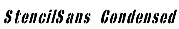 StencilSans Condensed Font Image