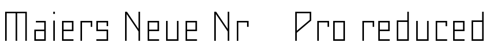Maiers Neue Nr.8 Pro reduced Font Image