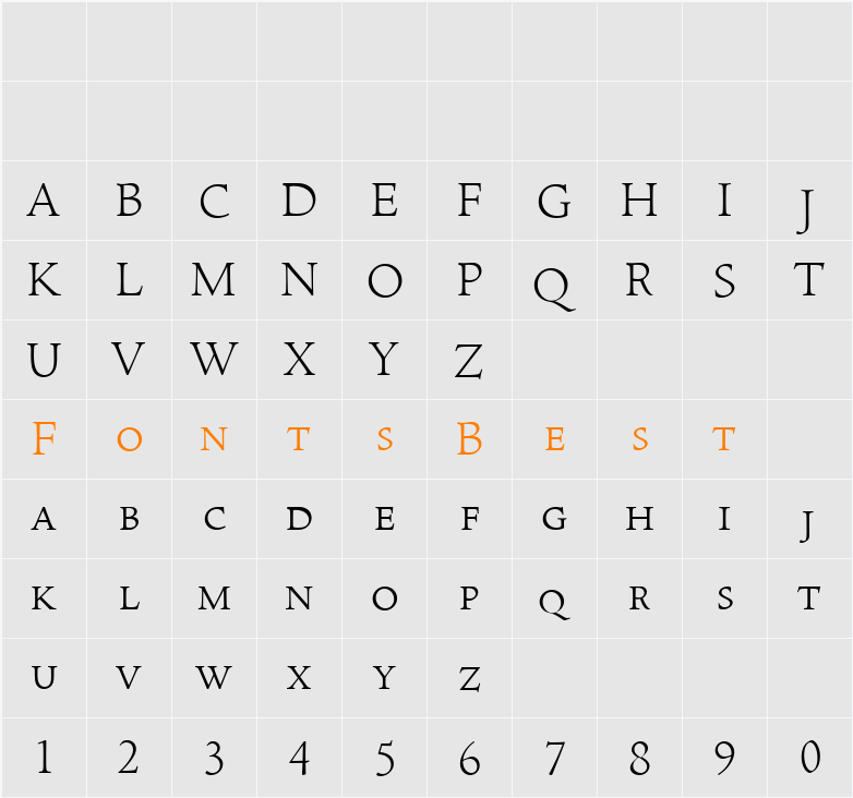 Spira-LightSmallCaps Character Map