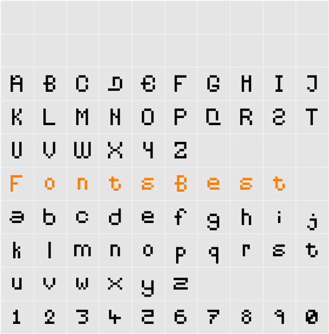 Pixelates Character Map
