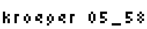 kroeger 05_58 Font Image