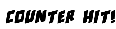 counter hit! Font Image