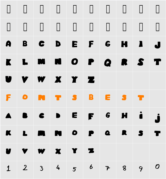 EasyAsABC Character Map